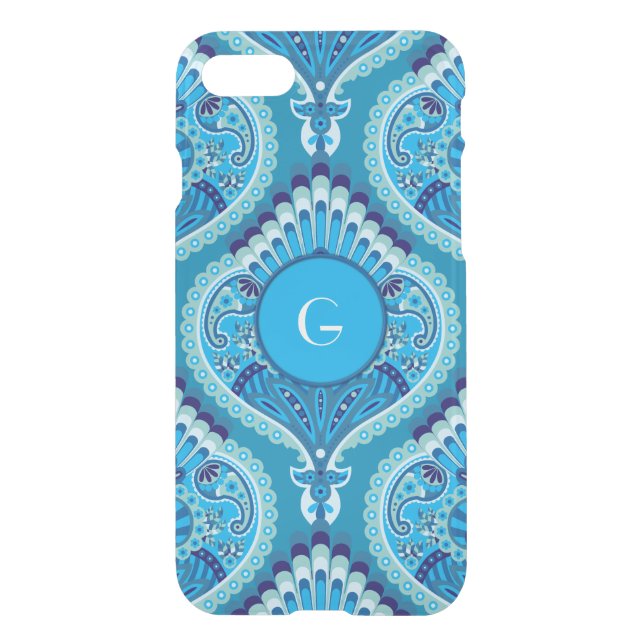 Blueish - Feathered Paisley Uncommon iPhone Case (Back)