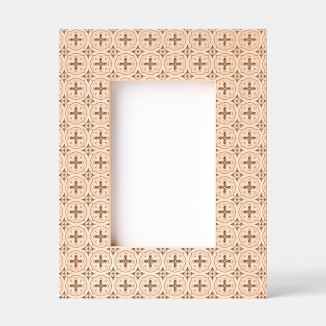 blueish floral tiling pattern engraved frames (Front)