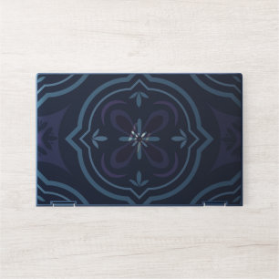 Blueish Floral Tiling Pattern HP Laptop Skin