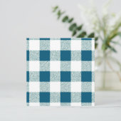 Blueish Green Gingham Check Pattern (Standing Front)