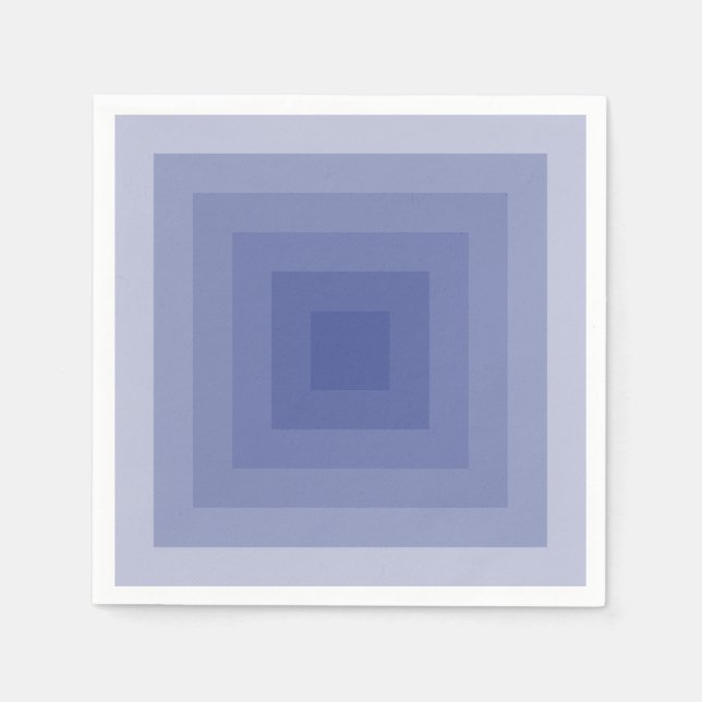 Blueish Purple Square Geometric Paper Napkins (Front)