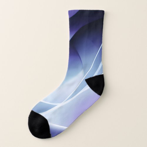 BlueishPurple Abstract Swirls  Socks