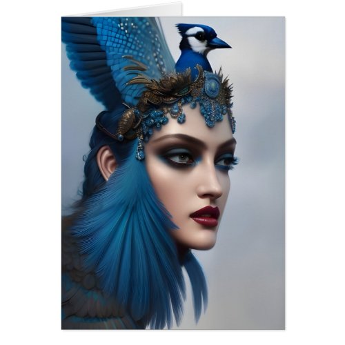 Bluejay Goddess All Occasions Greeting Card