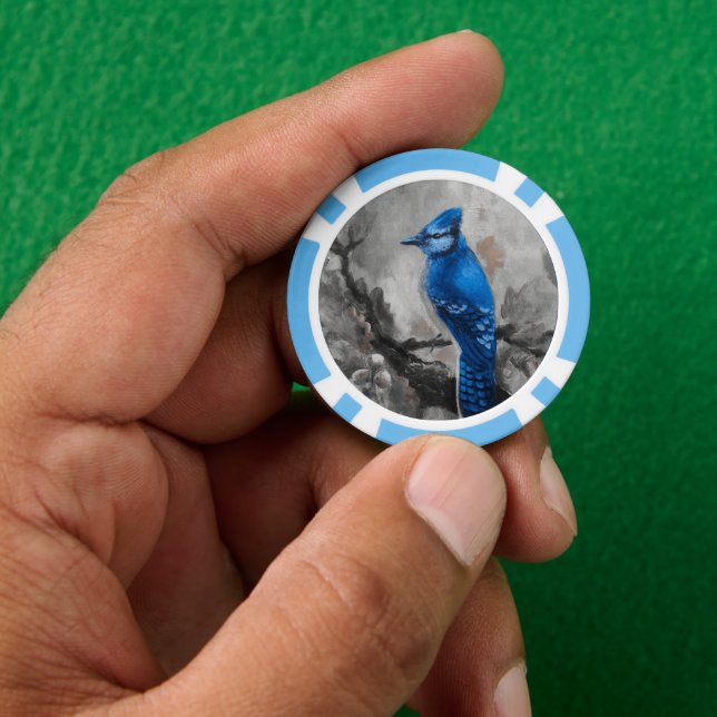Bluejay Poker Chip (Hand)