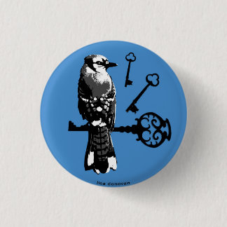 Bluejay w/ Keys Pinback Button