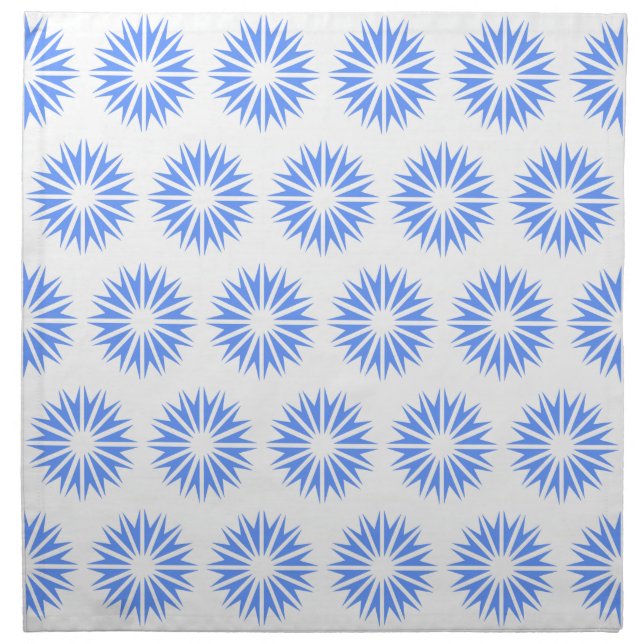 Bluel Modern Sunbursts Cloth Napkin (Front)