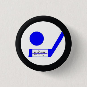 Blueliner Hockey Retro Badge Pinback Button