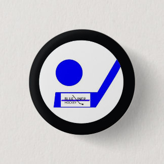 Blueliner Hockey Retro Badge Pinback Button
