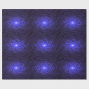 BlueLotus Fractal Flower Wrapping Paper