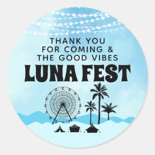 BlueMusic Festival Thank You Classic Round Sticker