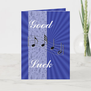 BlueMusicnote strip-customize any occasion Card