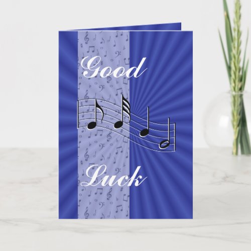 BlueMusicnote strip_customize any occasion Card