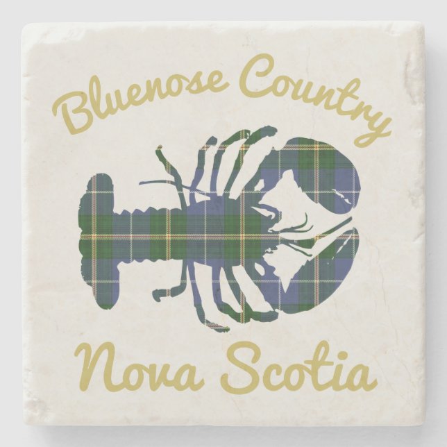 Bluenose Country N.S.Tartan Lobster coaster marble (Front)