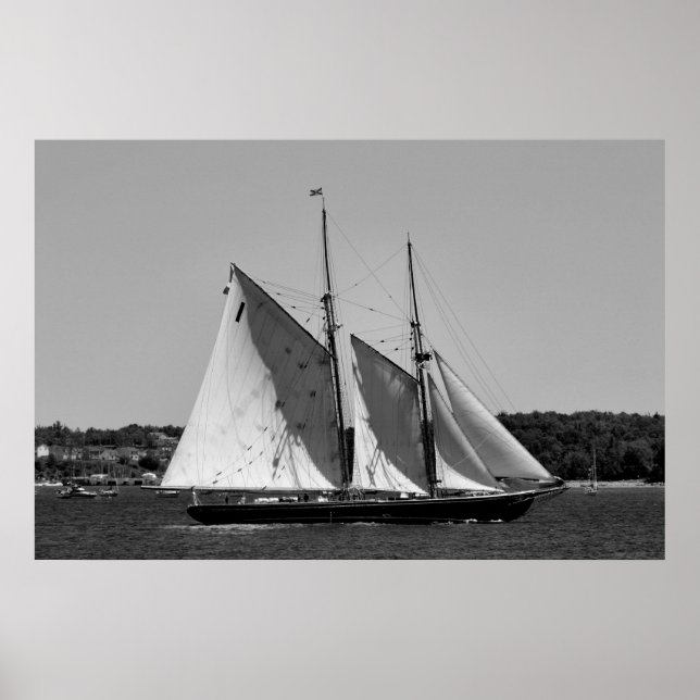 Bluenose II Black and White Poster (Front)