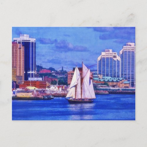 Bluenose Schooner Boat in Halifax Nova Scotia Postcard