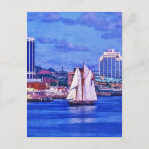 Bluenose Schooner Boat in Halifax Nova Scotia Postcard