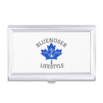 Bluenoser Lifestyle Maple Leaf 902 Eh !  Business Card Case by Lighthouse_Route at Zazzle
