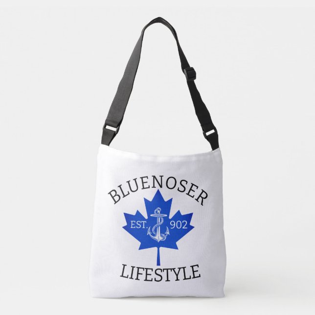 Bluenoser Lifestyle Maple leaf 902 Eh !  Crossbody Bag (Front)
