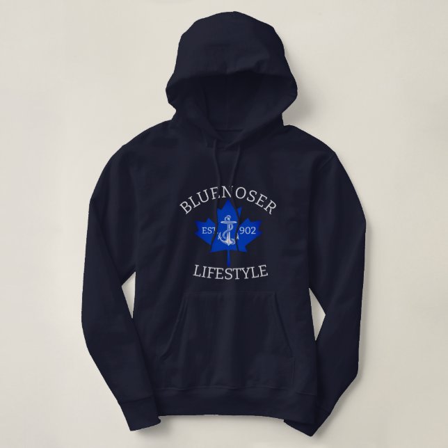 Bluenoser Lifestyle Maple leaf 902 Eh !  Hoodie (Design Front)
