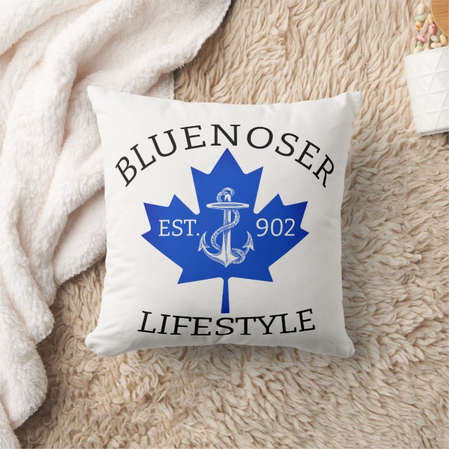 Bluenoser Lifestyle Maple leaf 902 Eh !  Throw Pillow (Blanket)