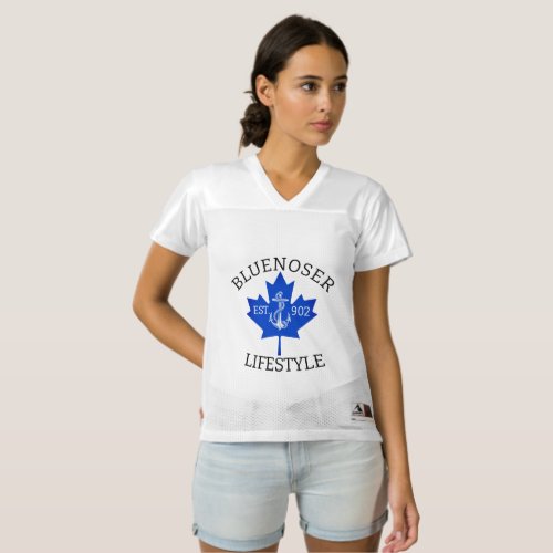 Bluenoser Lifestyle Maple leaf 902 Eh   Womens Football Jersey