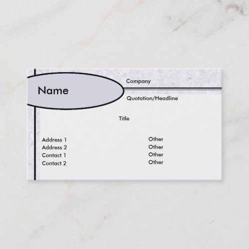 BlueOvalGravel, Business Card Template