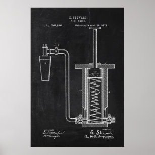 Blueprint Beer Pump Poster