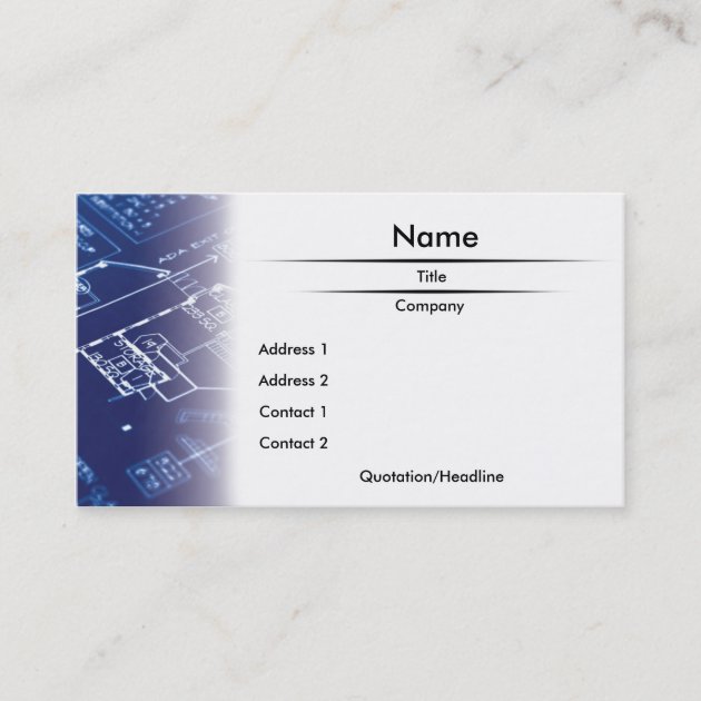 blueprint title block business cards