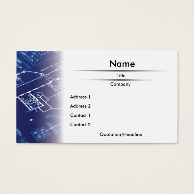 blueprint title block business cards