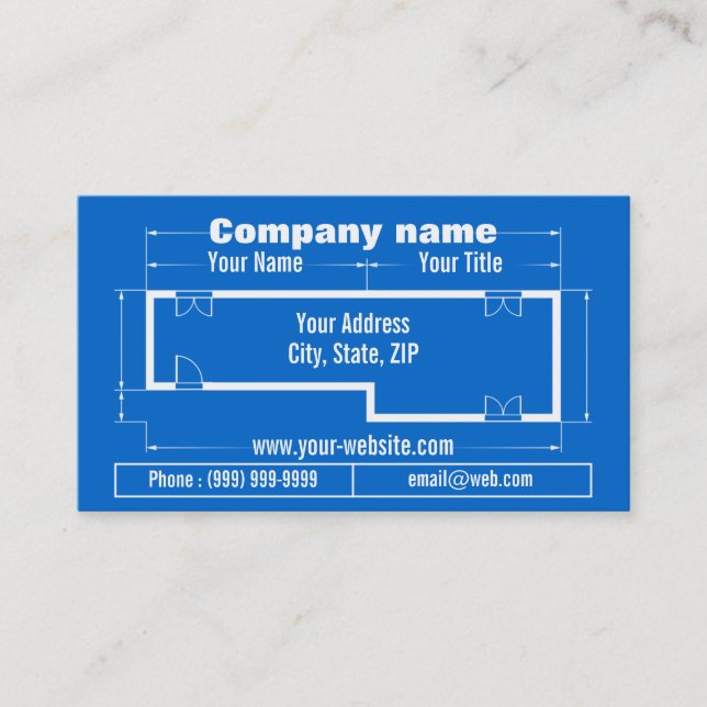 blueprint business card (Front)