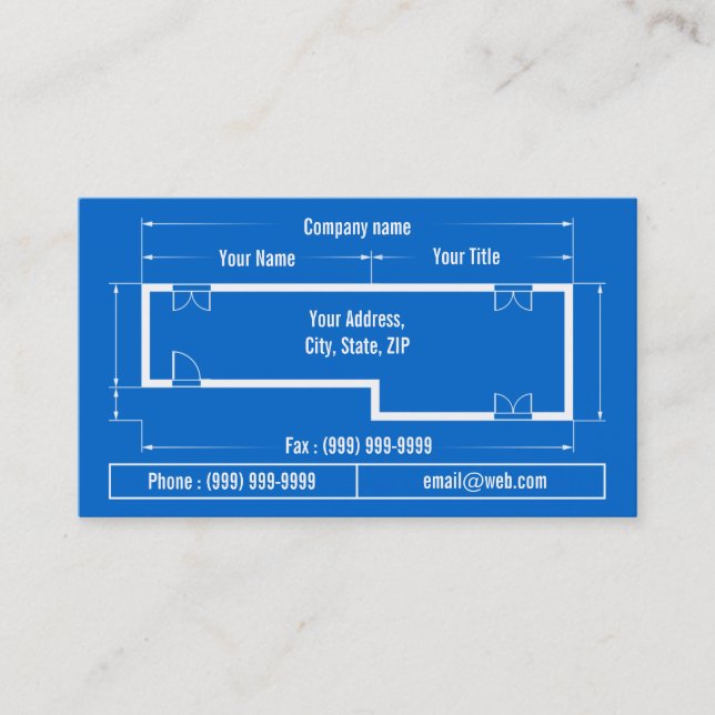 blueprint business card (Front)