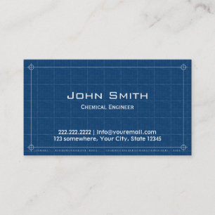 Blueprint Chemical Engineer Business Card