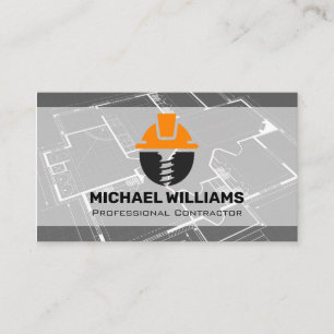 Blueprint   Construction Logo Business Card