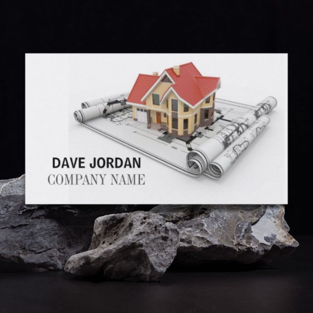 Blueprint Contractor Construction Architect  Business Card (Blueprint Contractor Construction Architect Business Card)