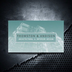Blueprint Contractor Interior Designer Architect Business Card