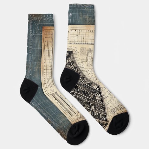 Blueprint Design_ Architects Decor Socks