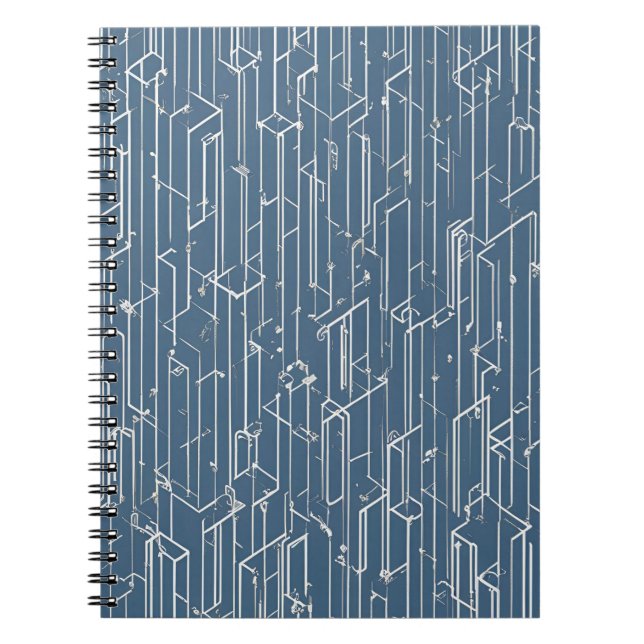 Blueprint Geometry Notebook – Sleek Design (Front)
