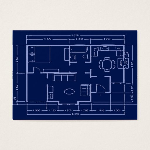 Customizable blueprint - house plan business card