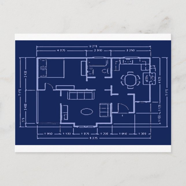 blueprint - house plan postcard (Front)