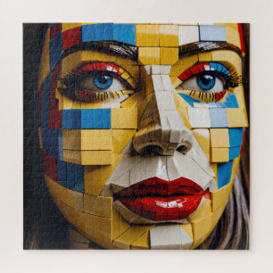 "Blueprint of Humanity" – A Cubist Portrait Jigsaw Puzzle