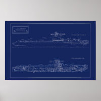 Blueprint of Submarine U.S.S. Croaker