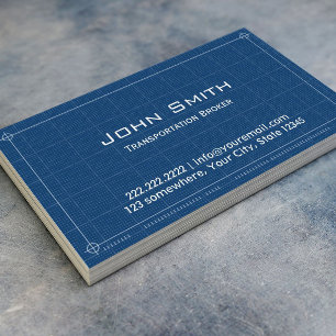 Blueprint Transportation Broker Business Card