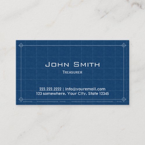 Blueprint Treasurer Business Card