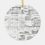 Blueprints Ceramic Ornament at Zazzle