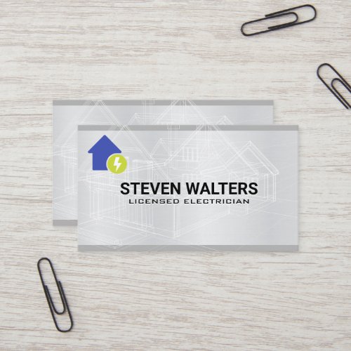 Blueprints  Electricity Icon Business Card