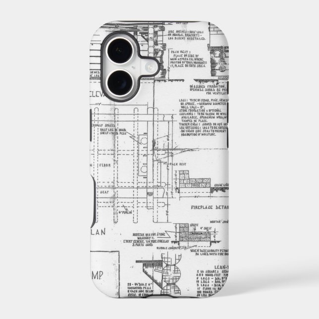Blueprints Iphone Case (Back)