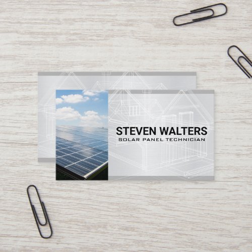 Blueprints  Solar Panel Business Card