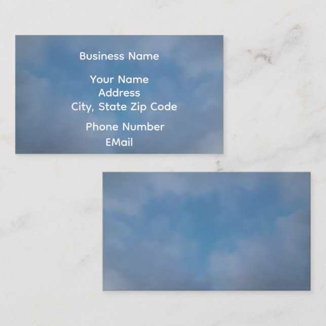Bluer than Blue Business Card (Front/Back)