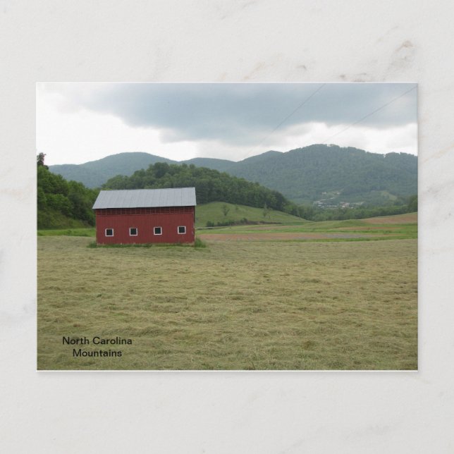Blueridge mountains and Barn, Lost in Heaven Postcard (Front)