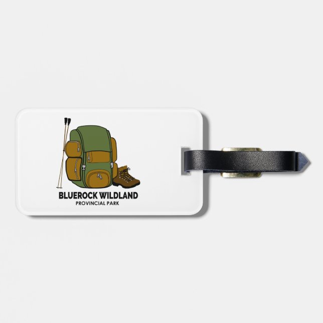 Bluerock Wildland Provincial Park Backpack Luggage Tag (Back Horizontal)